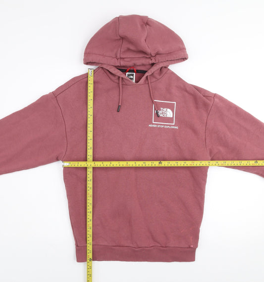 The North Face Womens Mauve Pullover Hoodie Small Cotton Blend Casual