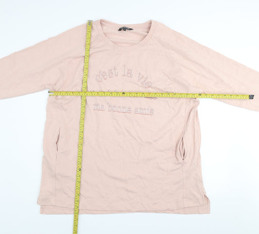 Debenhams The Collection Women Pink Pullover Sweatshirt Size 22 Cotton Blend
