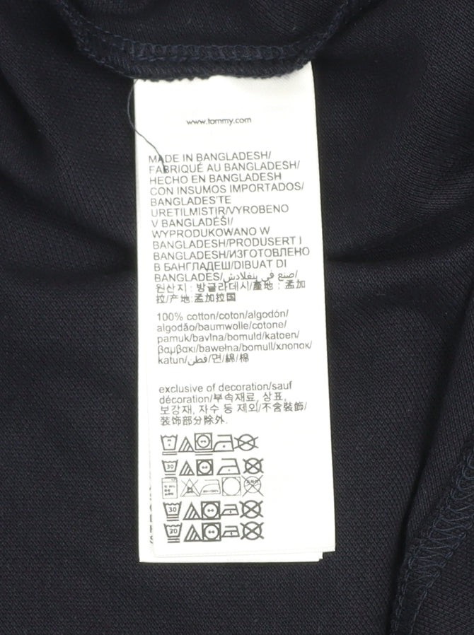 Tommy Hilfiger Men’s Blue 3XL Long Sleeve Cotton Button-Up Polo Top