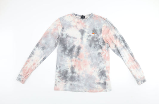 Womens UK Size 10 ellesse Multicoloured 100% Cotton T-Shirt