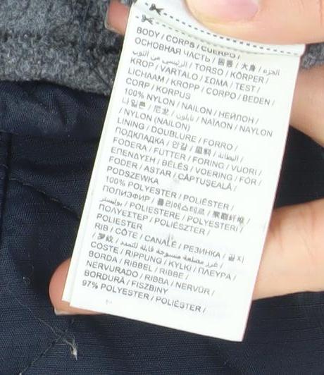 Superdry Men's Blue Quilted Hooded Jacket Medium