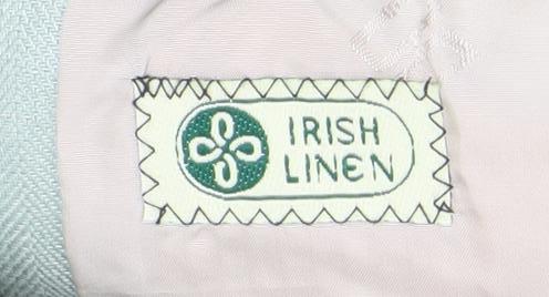 DAKS Signature Women Green Linen Long Blazer Jacket Size 12