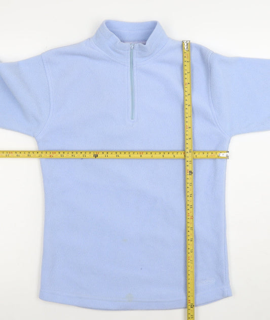 Peter Storm Women Light Blue Fleece Pullover Small 1/2 Zip Polyester