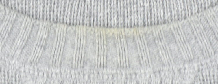 Fred Perry Men's Grey Cotton V-Neck Striped Pullover Jumper M