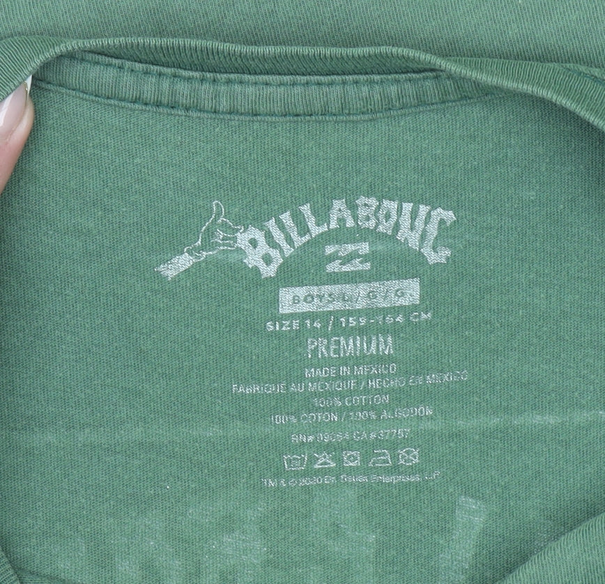 Billabong Women’s Green Cotton Dr Seuss Short Sleeve T-Shirt Size 14