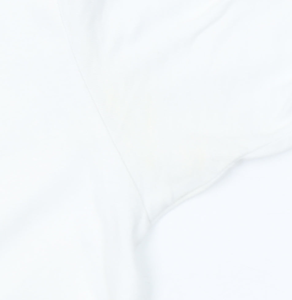 Diesel Men's White and Peach Gradient Cotton T-Shirt Size M