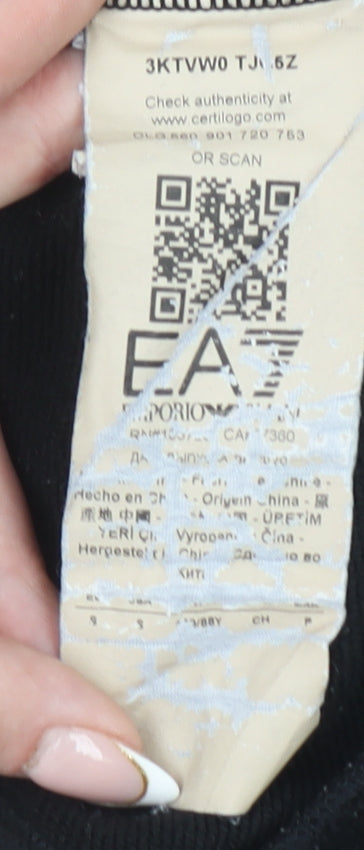 Emporio Armani EA7 Men's Black Full Zip Hoodie Size L Slim Fit Designer