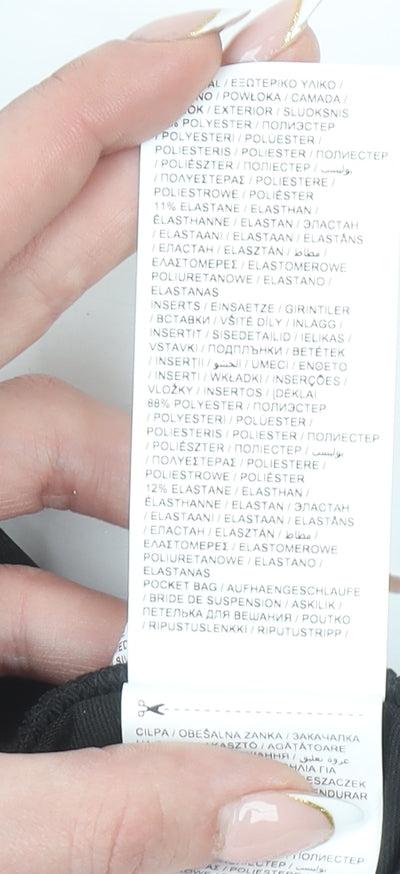 Puma Women Black Size 10 Biker Activewear Shorts Polyester Blend