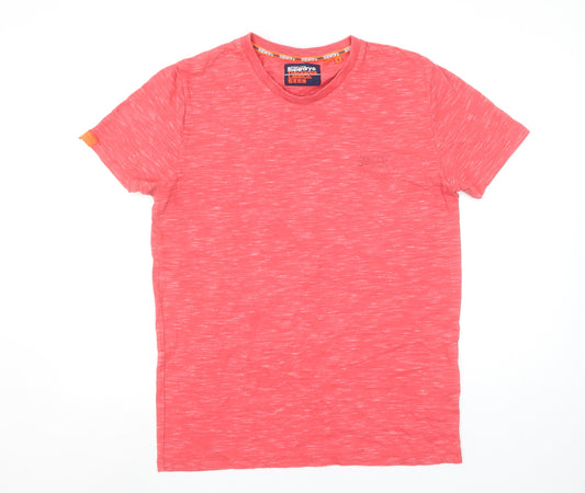 Mens UK Size M Superdry Red Cotton Blend T-Shirt