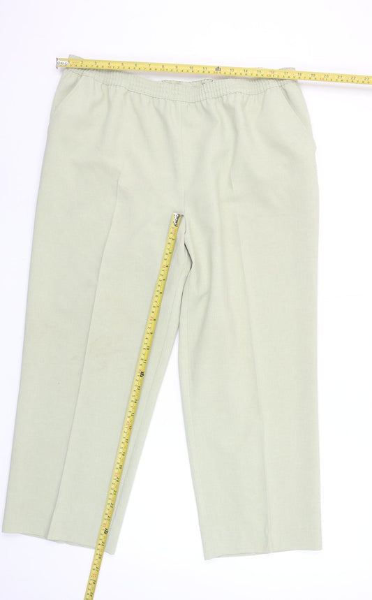 Westerlind Women’s Beige Elastic Waist Straight Trousers Size 14