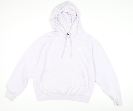 Womens UK S Regular Nike Purple Pullover Tight-Knit