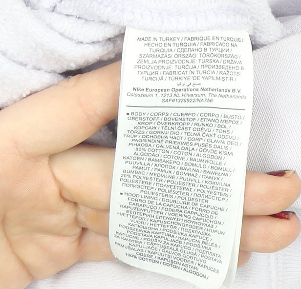 Nike Women's Purple Pullover Hoodie Sweatshirt Size S