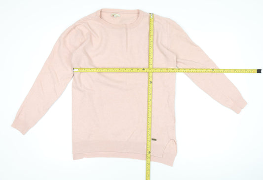 Barbour Women's Pink Wool Cashmere Crew Neck Jumper Size 16