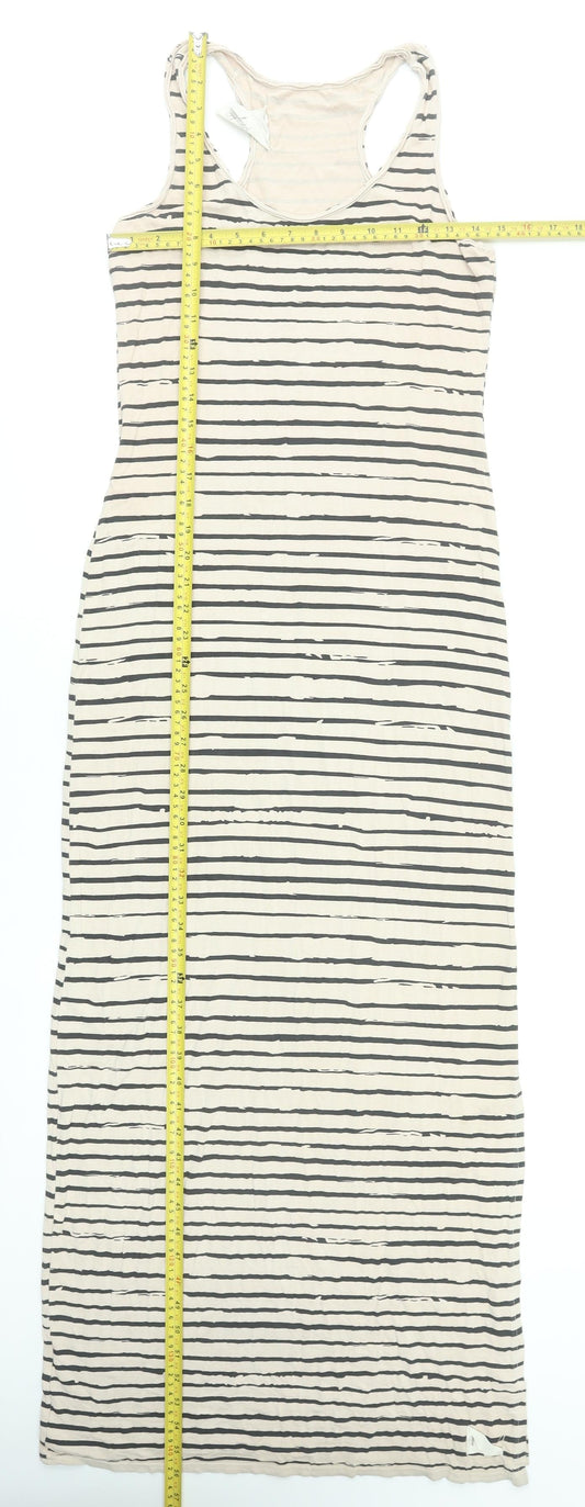 A Postcard from Brighton Womens Beige Striped Long Tank Dress Size 2