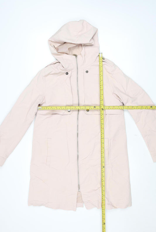 Gallery Women's Beige Hooded Long Parka Coat Size 10