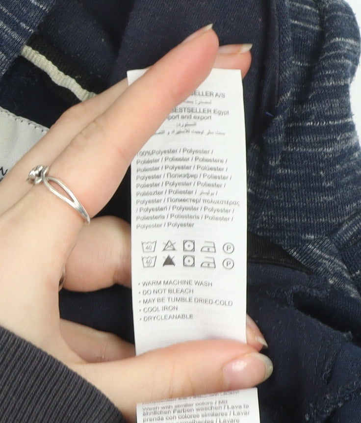 Jack & Jones Men's Blue Hooded Full Zip Activewear Jacket Size M