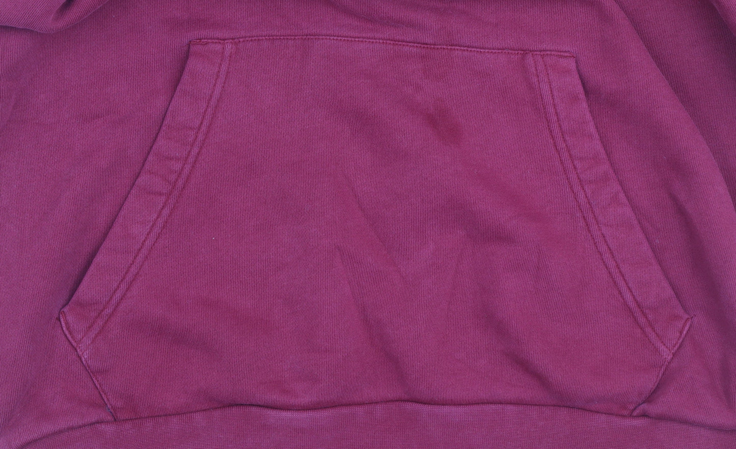 Adidas Mens Red Pullover Hoodie L Sports Logo Cotton Sweatshirt