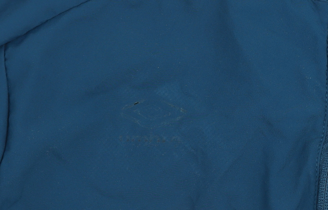 Umbro Men's Blue Hooded Windbreaker Jacket L