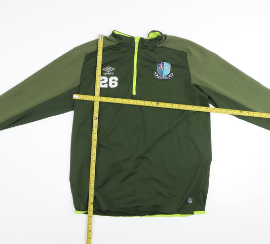Umbro Men's Green 1/4 Zip Athletic Sweatshirt Size L