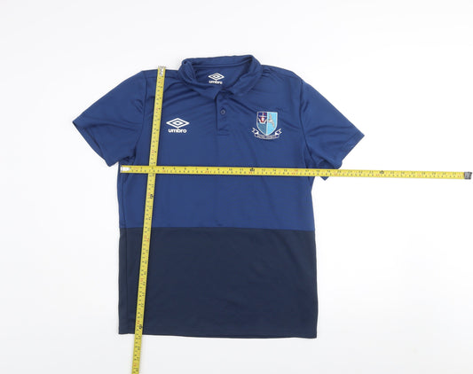 Umbro Men's Blue Polo Activewear Top M Athletic Fit