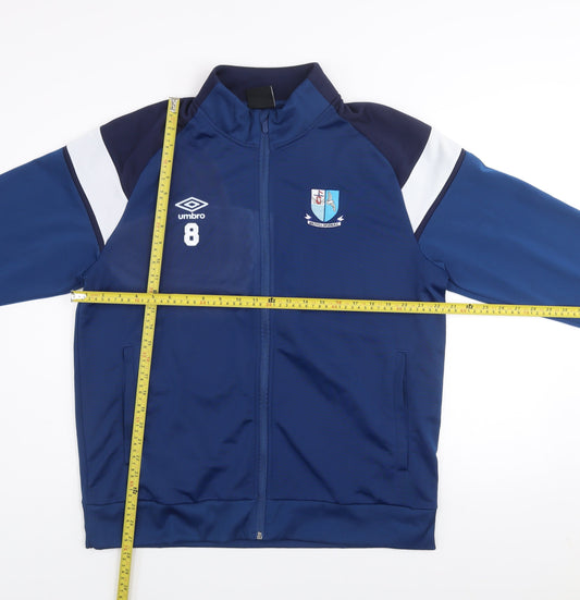 Umbro Men's Blue XL Track Jacket Full Zip Polyester Football Training Top