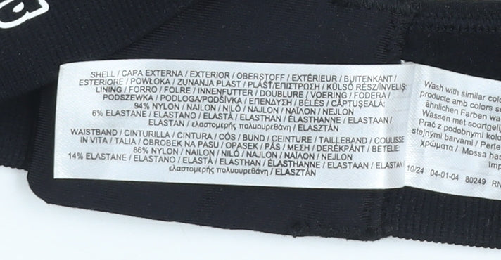 Kappa Women’s Black Sports Bra Medium Crossback Logo Strap