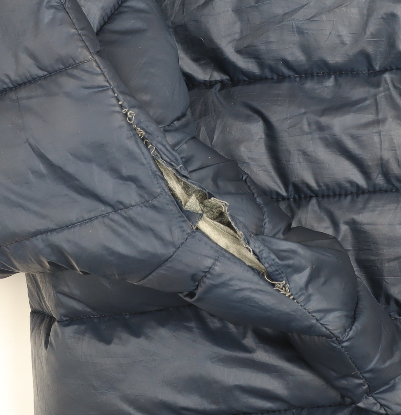 Champion Men's Blue XL Hooded Puffer Jacket Lightweight Zip Coat