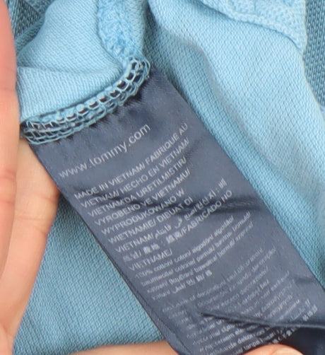 Tommy Hilfiger Men's Blue Classic Polo Shirt Size L Cotton