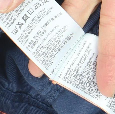 Superdry Men Blue Cargo Shorts 32 Regular Fit Cotton Stretch