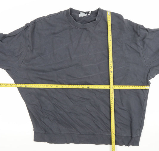 ASOS Men’s Grey Cotton Crew Neck Long Sleeve Pullover Sweatshirt Size L