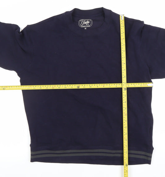 Jachs Men's Blue Cotton Crew Neck Pullover Sweatshirt Size M