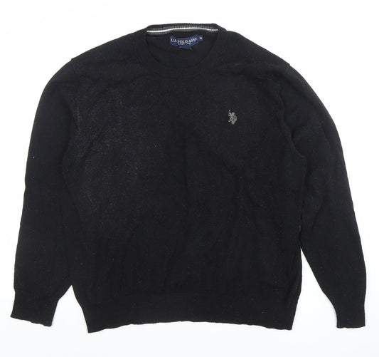 U.S. Polo Assn. Men's Black XL Crew Neck Pullover Jumper