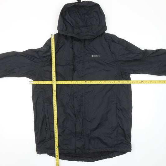 Mountain Warehouse Men's Black Torrent Waterproof Hooded Rain Jacket S