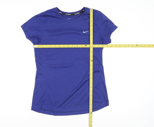 Nike Men's Blue Dri-FIT Running T-Shirt M Athletic Top