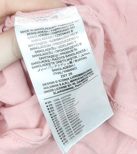 Umbro Women Pink Cropped T-Shirt Medium Cotton Sportswear