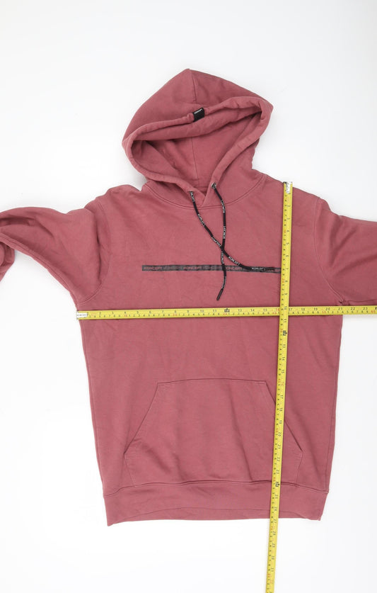 Koncept Men's Pink Pullover Hoodie Medium Cotton Blend Graphic