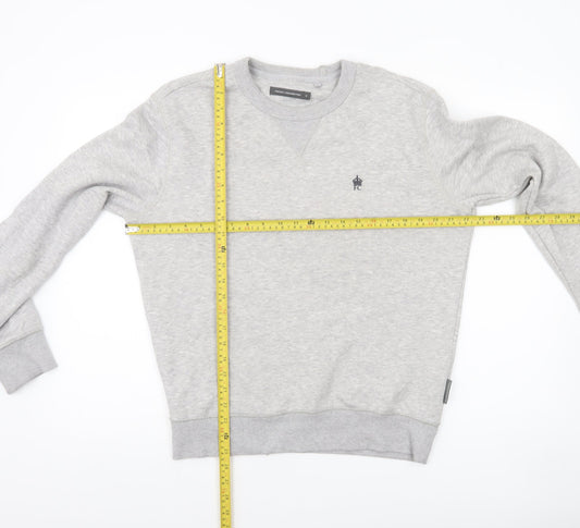 French Connection Men's Grey Sweatshirt S Regular Crew Neck Pullover
