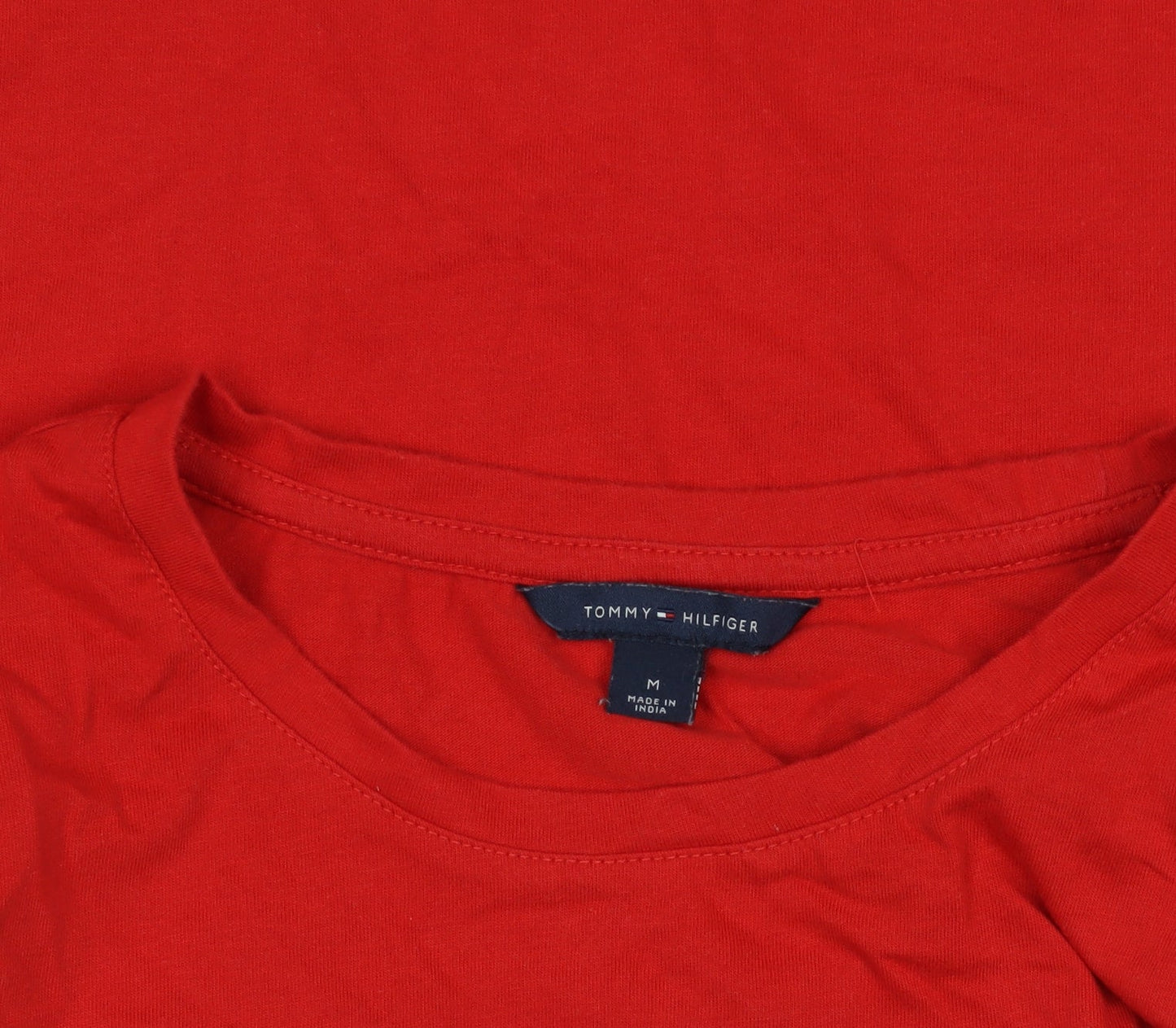Tommy Hilfiger Women's Red Cotton Blend Logo T-Shirt Size M