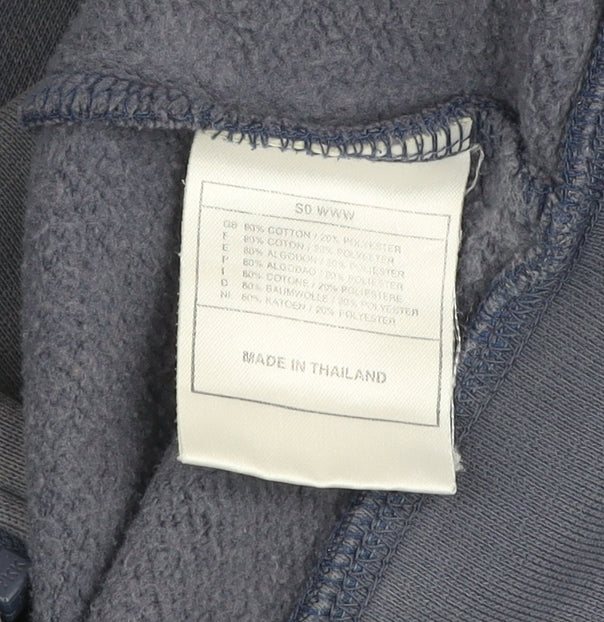 Nike Men Blue L Hooded Zip Fleece Waistcoat Bodywarmer