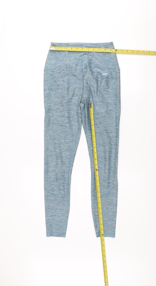 MP Womens Blue Seamless Gym Leggings Size S Slim Fit Activewear