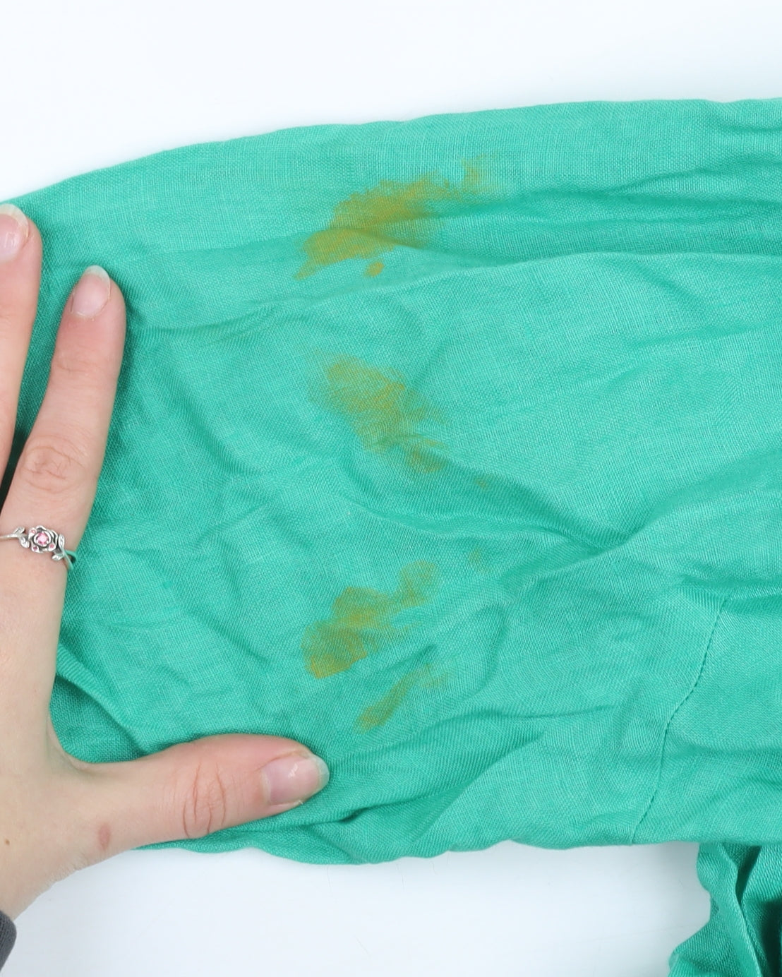 Monsoon Women’s Green Linen Long Sleeve Button Blouse Size M