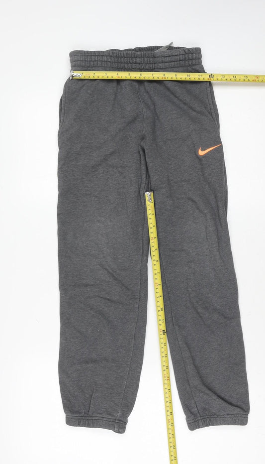 Nike Boys Grey Jogger Sweatpants 8-10 Years Elastic Waist Activewear