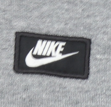 Nike Women’s Grey Full Zip Hoodie Size L Cotton Blend