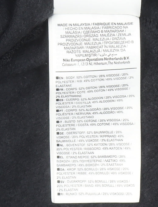 Nike Girls Black Hoodie 10-12 Years Pullover Just Do It Graphic Sweatshirt