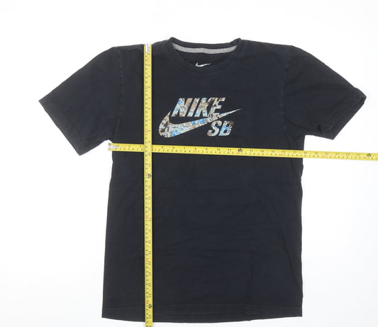 Nike SB Men's Black Cotton Regular Fit Graphic T-Shirt Size S