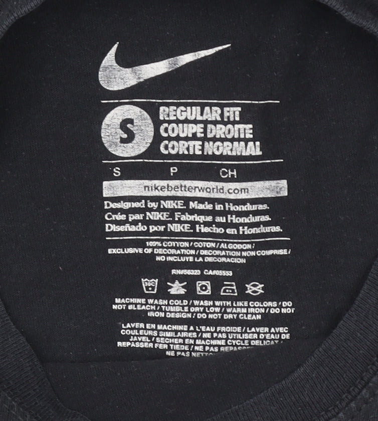 Mens UK Size S Nike Black Cotton T-Shirt