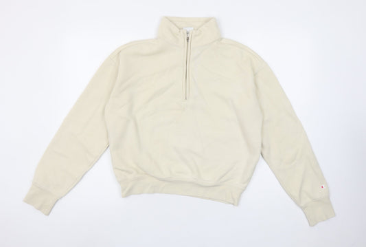 Womens UK M Regular Champion Beige Pullover Sweatshirt