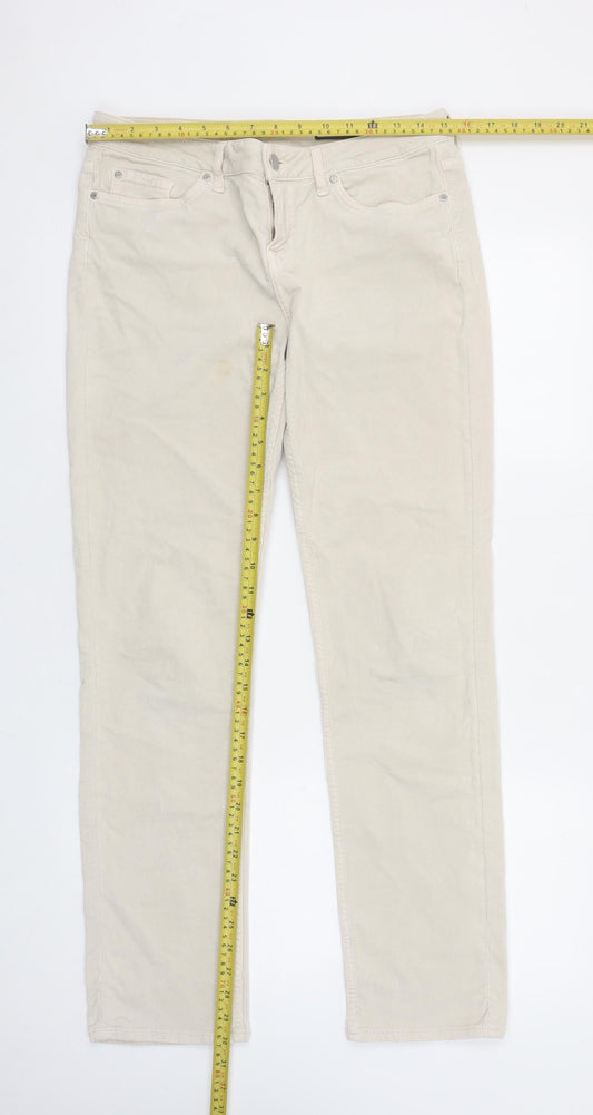 Tommy Hilfiger Womens Beige Chino Corduroy Trousers Size 28