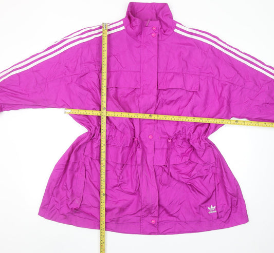 adidas Women's Purple Nylon 90s Windbreaker Jacket UK 10