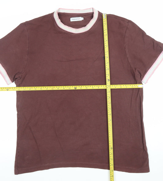 Farah 1920 Men's Brown XL Crew Neck Cotton Short Sleeve T-Shirt